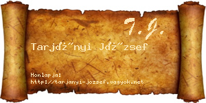 Tarjányi József névjegykártya