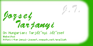 jozsef tarjanyi business card